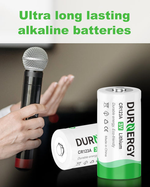 12 Pack CR123A 3V Lithium Battery, 10 Years Shelf Life, High Power 123A Lithium Batteries