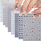 8 Sheets Star Nail Art Stickers, Gold Silver Shiny Star Nail Design, Nail Art Supplies for Women