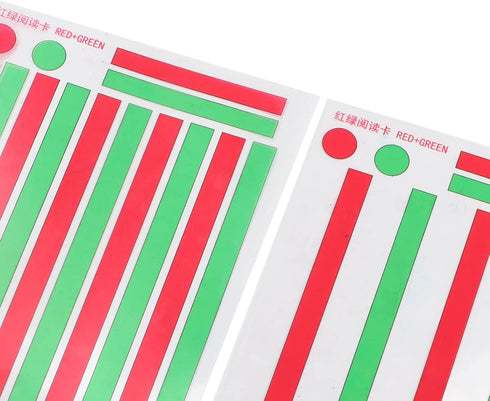 Red Green Vision Correction Cards, Red Green Myopia Training Cards Disinhibit Training Reading Aids Myopia Strabismus