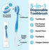 HYLEBOR 65 Pack 5-in-1 Mini Disposable Toothbrushes Prepasted Travel Toothbrush with Toothpaste, Floss & Pick