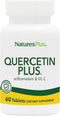 NaturesPlus Quercetin Plus with Vitamin C & Bromelain, 650 mg, 60 Vegetarian Tablets, Gluten-Free