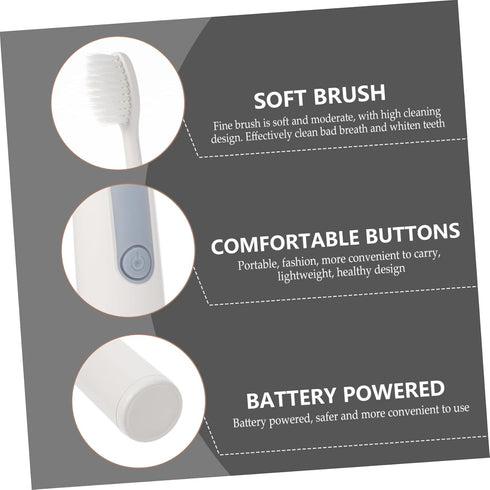HINTRMENT Electric Toothbrush for Adults, Waterproof Soft Bristle Sonic Toothbrush with Rechargeable Battery, Portable
