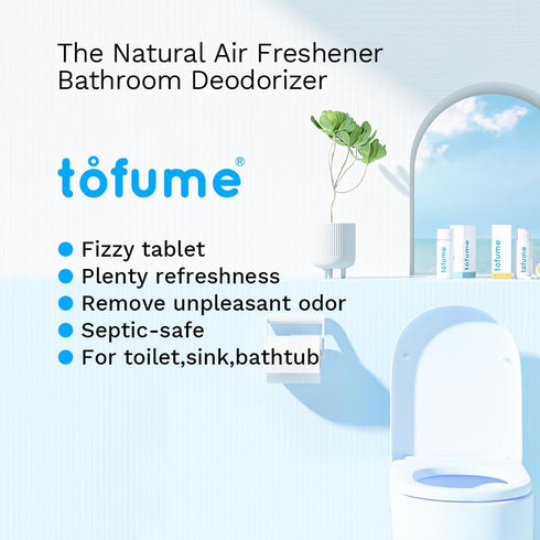 Effervescent Bathroom Air Fresheners - Lemon Eucalyptus Fragrance, Toilet Deodorizer Tablets, 1 Pack