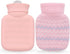 320ml Mini Hot Water Bottle with Knitted Cover - Small Leak Proof Hot Water Bag for Pain Relief, Best Gifts for Women,