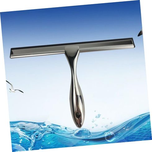 HEALLILY Stainless Steel Window Cleaning Tool, Squeegee, Scraper, and Cleaner, Stainless Steel