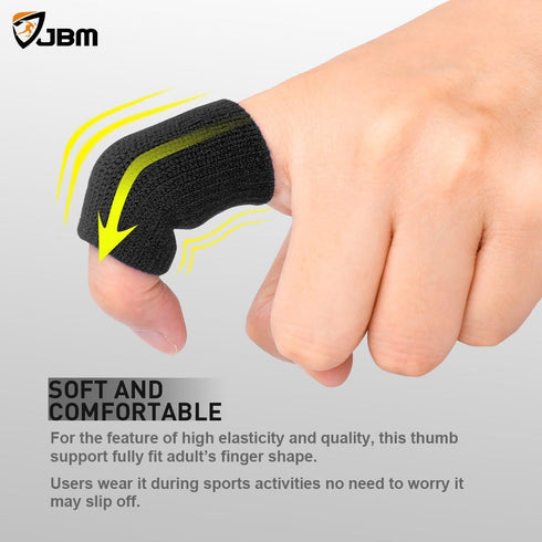 JBM 5-Pack Finger Sleeves Sport Finger Brace Protector Compression Sleeve for Arthritis