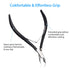 Mudder 3 Packs Cuticle Nippers Cutter Tool, Stainless Steel Nail Trimmer for Fingernails and Toenails (Black)