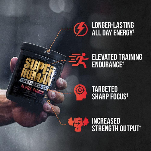 ALPHA LION Core Pre Workout Powder, 30 Servings, Fruit Punch Flavor with Creatine, Beta Alanine, L-Citrulline &