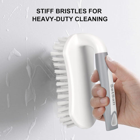 SetSail Scrub Brush, Heavy-Duty Cleaning Brushes with Stiff Bristles for Shower, Bathroom, Carpet, Kitchen - 2 Pack