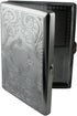Etched Cigarette Case, Victorian Style Metal Holder for Regular, King and 100's Size (Etched Silver) RFID