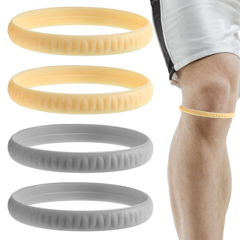 QFGasre Patellar Tendon Support Strap 4pcs Silicone Patella Knee Strap Knee Pain Relief