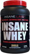 Insane Labz Insane Whey - 100% Muscle Building Whey Protein, BCAA Amino Profile, Mass Gainer, Meal Replacement - 30