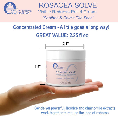 Rosacea Solve - Redness Relief Cream for Rosacea & Acne Prone Skin - Sensitive Skin Care with Organic Ingredients