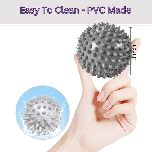 Set 2 Plantar Fasciitis Foot Massage Ball for Pain Relief - Firm & Spikey of - Spiky Reflexology, Neck, Trigger Point