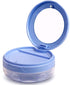 Leak Proof Dental Retainer Case for Travel, Denture Cleaning Case with Mirror, Blue