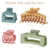 Sisiaipu 8 Pcs Hair Claw Clips for Women, Large Medium Small Clips for Thick Thin Hair, 4 Style Colorful Accessories