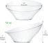 PLASTICPRO Disposable Angled Plastic Bowls - Large Round Serving Bowl, Clear Pack of 4 - Elegant for Party, Snack, or