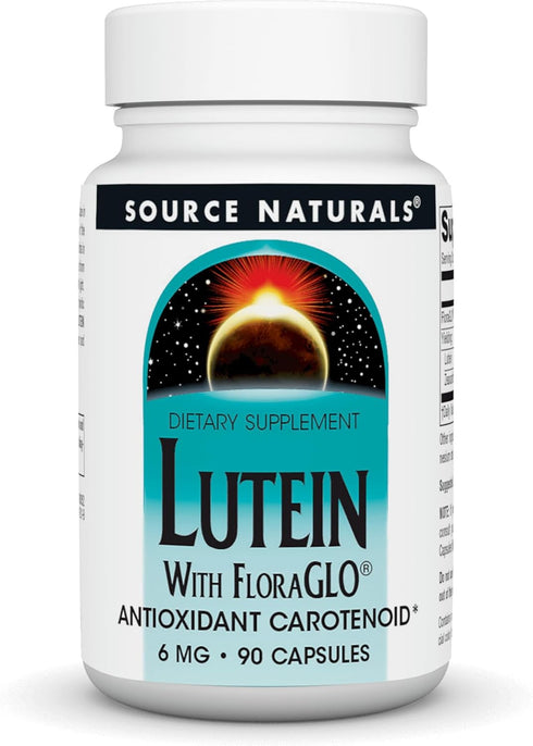 Source Naturals Lutein with FloraGLO, 90 Capsules, Antioxidant Carotenoid, 6 mg
