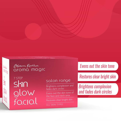 Skin Glow Facial Kit | Multi Use | 7 in 1 Natural Face Set for Women | with Vitamin E & Rose Extract | Cleansing & Moisturizing Skincare Kit