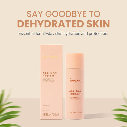 Karuna - All Day Moisturizing Cream, Anti Wrinkle Face Cream Off-Set Dryness & Fine Lines - Hydrating Facial Moisturizer, Antioxidant Watermelon Extract, Hyaluronic Acid, Goji Berries and Aloe, 50 ml