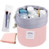 INVODA Drawstring Cosmetic Bag for Women - Portable Travel Makeup Organizer Bag (Pink)