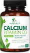 Calcium 1200 mg Plus Vitamin D3, 60 Tablets, Bone Health & Immune Support