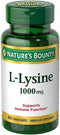 Nature's Bounty L-Lysine 1000 mg Tablets - 60 ea (Pack of 6)