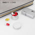 Portable Daily Pill Case, Heavy Duty Aluminium Alloy Round Pill Box, Waterproof Travel Pill Organizer