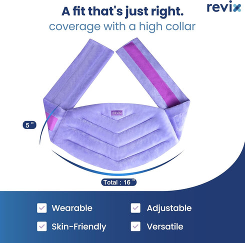 REVIX Extra Large Microwave Heating Pad - Moist Heat Wrap for Back, Waist, Stomach, Shoulder, Neck, Hot or Cold Pack
