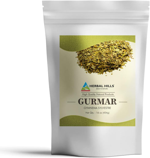 HERBAL HILLS Gurmar Powder (Gymnema sylvestre) | 16 Oz (454 GMS) | Helps Maintain Normal Glucose Levels