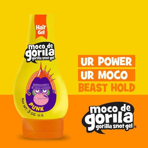 Moco de Gorila Punk Hair Styling Gel, Long-lasting Hold, Reactivates with Water, 3-Pack of 11.99 Oz Each