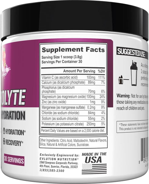 Hydration Drink Ultimate Electrolytes Powder - Quick Replenishing Mix with 8 Key Electrolytes & Antioxidants (Berry