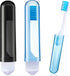 Patelai 2 Pcs Travel Toothbrush Bulk - Folding Mini Toothbrush with Case, Soft Portable Individually Wrapped for Travel