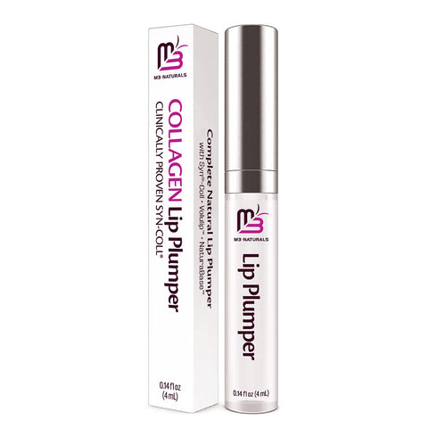 M3 Naturals Collagen Lip Plumper, Clinically Proven Natural Lip Enhancer for Fuller Softer Lips