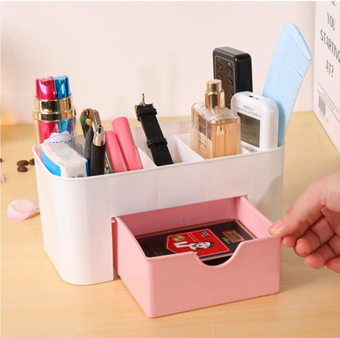Large Capacity Makeup Organizer for Bathroom Bedroom, Cosmetic Storage Box with Drawers, Desktop Makeup Container for
