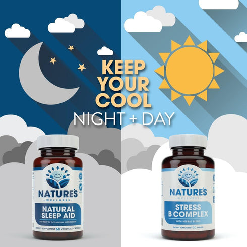 Vitamin B Complex Stress Relief, All Natural Mood Enhancer and Stress Support Supplement with Herbal Extract Blend