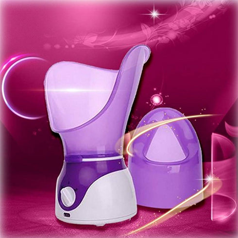 Professional Facial Steamer, Steam Inhaler for Face Mask Moisturizer, Sinus with Timer, Aromatherapy, Purple