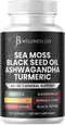 JB Wellness Co Sea Moss Black Seed Oil Ashwagandha Turmeric Bladderwrack Burdock - with Manuka,