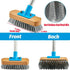 Stainless Steel Deck Scrub Brush, 60" Heavy Duty Floor Scrubber with Pole for Concrete, Patio, Garden Cleaning