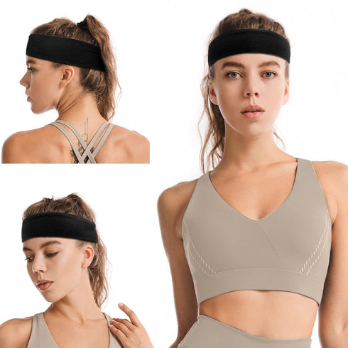 TERSE Thin Cloth Hair Bands for Women, Soft Stretchy Solid Headbands