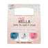 MISS NELLA PARTY COLLECTION 3-3 Peel Off, Odour Free Glitter Nail Polishes Pack - Blue, Clear & Coral