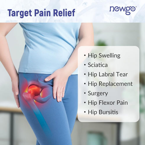 NEWGO Ice Pack for Hip Replacement Surgery - Gel Cold Pack for Hip Bursitis, Sciatica, Inflammation, Blue