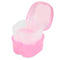 Dental Orthodontic Retainer Container Cleaning Case, Mouthguard Storage Soaking Case, Pink