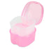 Dental Orthodontic Retainer Container Cleaning Case, Mouthguard Storage Soaking Case, Pink