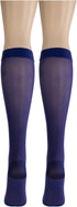 Truform Sheer Compression Stockings - 15-20 mmHg Women's Knee High Length, Open Toe, 20 Denier, Purple, Small