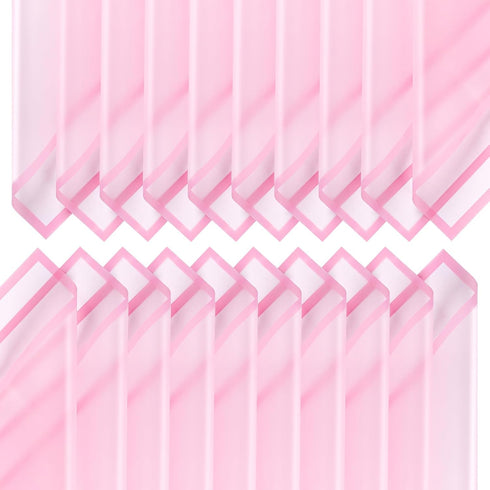lyy-biuty 20 Sheets Flower Wrapping Paper, Pink Border Floral Paper for Bouquet Gift Packaging DIY Crafts, 22.8 x 22.8