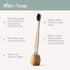 Wild & Stone 100% | Firm Bristle Organic Bamboo Toothbrush | Four Handle Patterns | Firm Fibre Bristles | Biodegradable