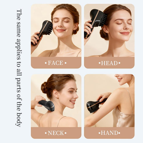 QBKFYBVBI 8mm 16 Electric Scalp Massager for Head & Neck - Scalp Massage Tool, Amplitude & Soft Silicon Nodes