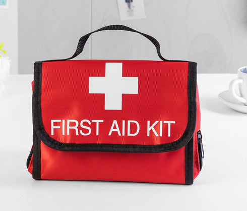 First Aid Kit Empty Medical Storage Bag - Red Trauma Bag for Emergency First Aid Kits, Cycling, Outdoors (Red Folding)