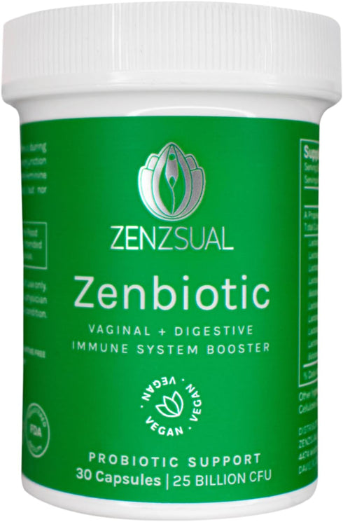 ZENZSUAL Zenbiotic Probiotics for Women - 25 Billion CFU - 30 Capsules - Supports Vaginal, Digestive, & Immune Health